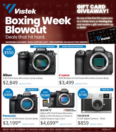 Vistek Flyer December 19 to January 8