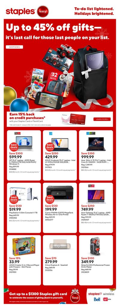 Staples Flyer December 19 to 23