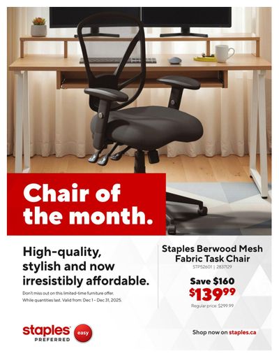 Staples Flyer December 16 to 31