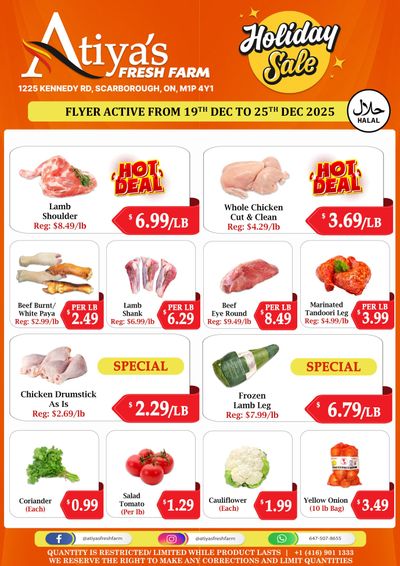 Atiya's Fresh Farm Flyer December 19 to 25