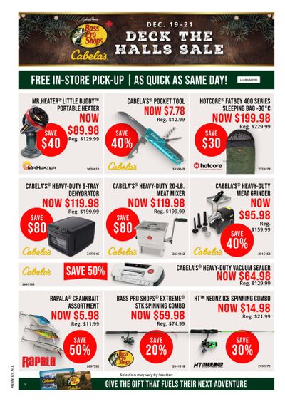 Cabela's Flyer December 19 to 21