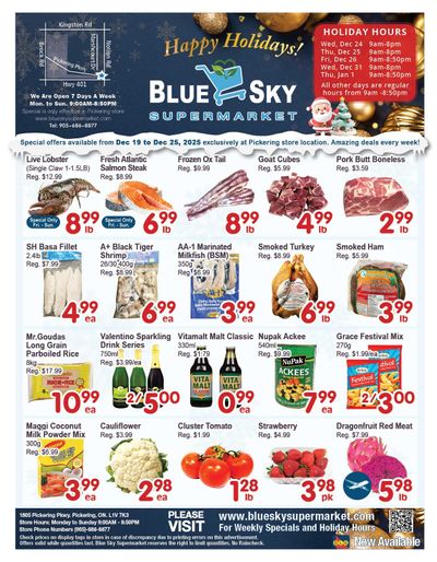Blue Sky Supermarket (Pickering) Flyer December 19 to 25
