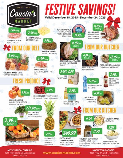 Cousin's Market Flyer December 18 to 24