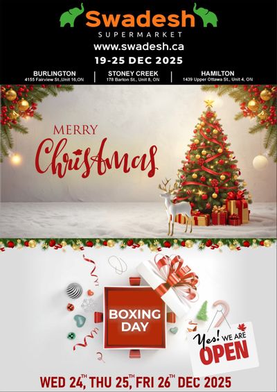 Swadesh Supermarket Flyer December 19 to 25