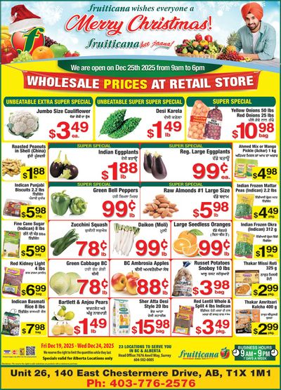 Fruiticana (Chestermere) Flyer December 19 to 24