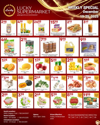 Lucky Supermarket (Edmonton) Flyer December 19 to 25