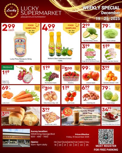 Lucky Supermarket (Surrey) Flyer December 19 to 25