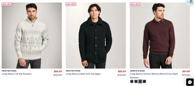 Tip Top Canada Pre Boxing Day Sale:  All Suits up to 50% off + 50% off Sweaters