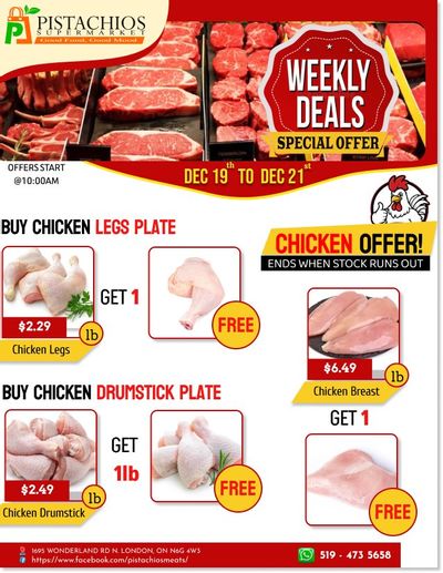 Pistachios Supermarket Flyer December 19 to 24