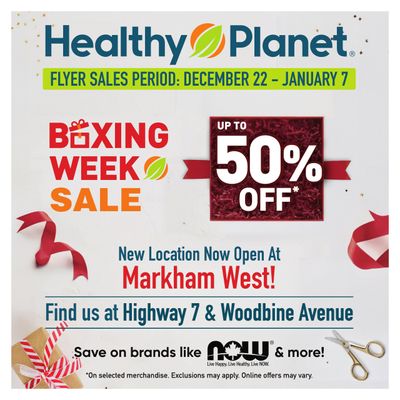 Healthy Planet Flyer December 22 to January 7