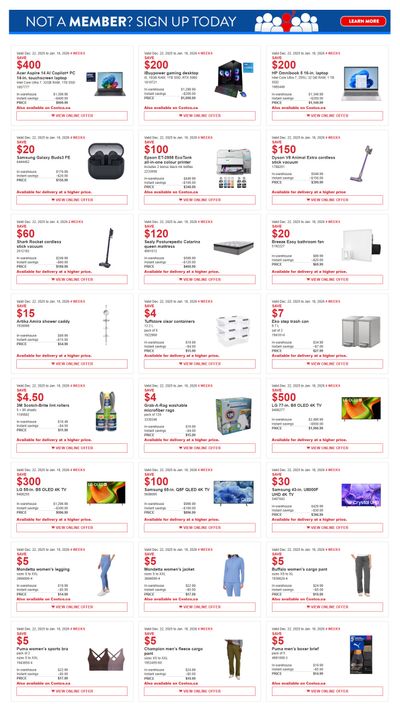 Costco (West, ON, Atlantic Canada) Warehouse Offers December 22 to January 18