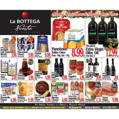 La Bottega Nicastro Fine Foods Flyer December 22 to January 5