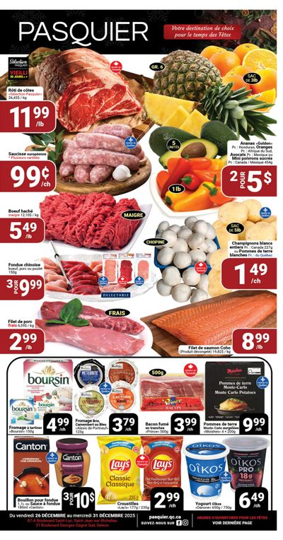Pasquier Flyer December 25 to 31