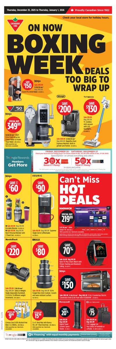 Canadian Tire (ON) Flyer December 25 to January 1 