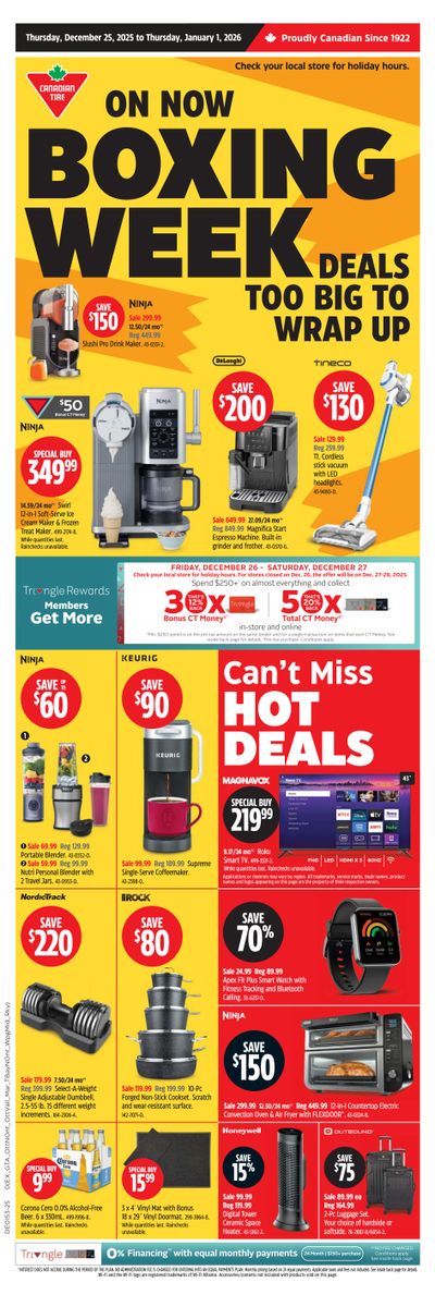 Canadian Tire (West) Flyer December 25 to January 1