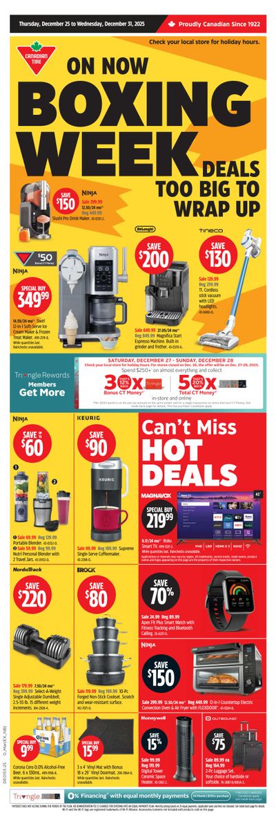 Canadian Tire (Atlantic) Flyer December 25 to 31