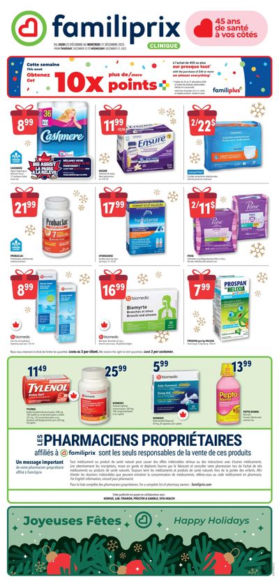 Familiprix Clinique Flyer December 25 to 31