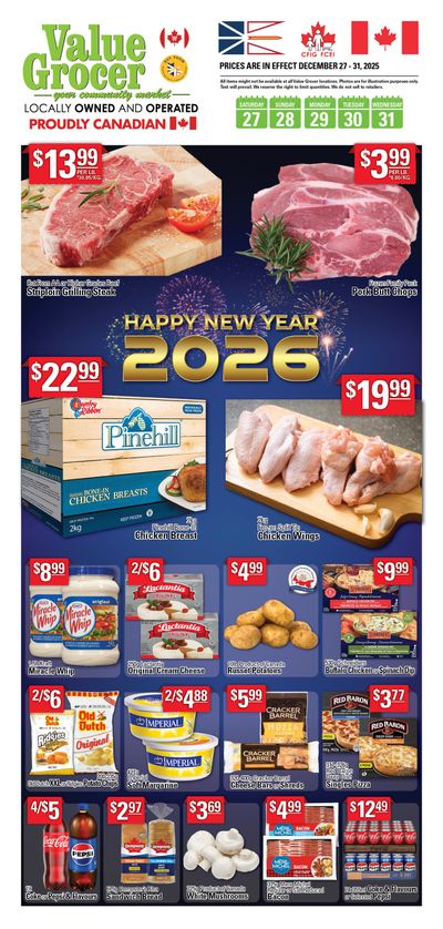 Value Grocer Flyer December 27 to 31