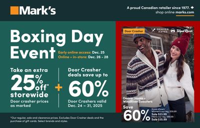 Mark's Boxing Day Flyer December 24 to 31