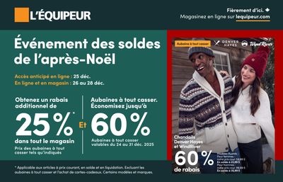 L'Équipeur Boxing Day Flyer December 24 to 31