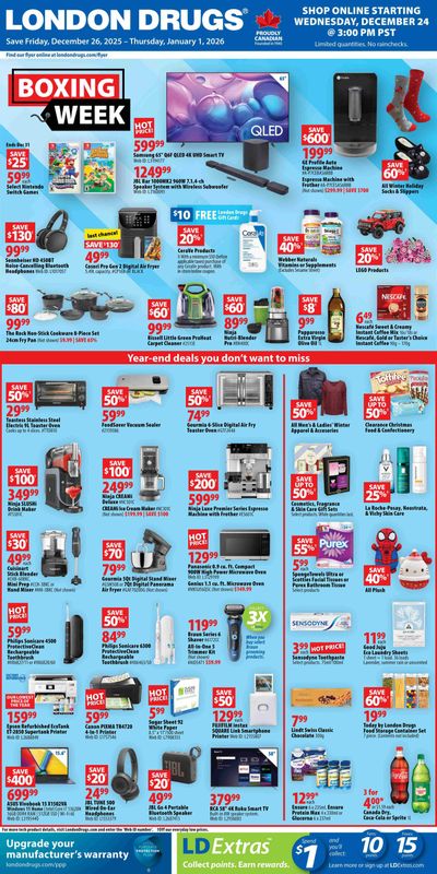 London Drugs Boxing Week Flyer December 26 to January 1