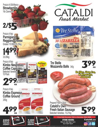 Cataldi Fresh Market Flyer December 24 to 30