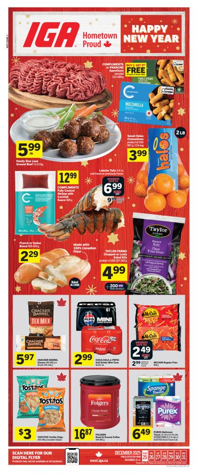 IGA (West) Flyer December 25 to 31