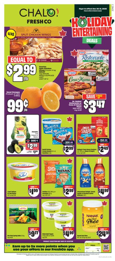 Chalo! FreshCo (West) Flyer December 26 to 31
