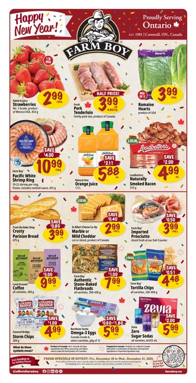 Farm Boy Flyer December 26 to 31