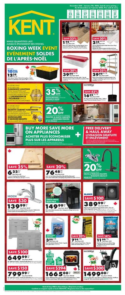 Kent Building Supplies Flyer December 25 to January 7