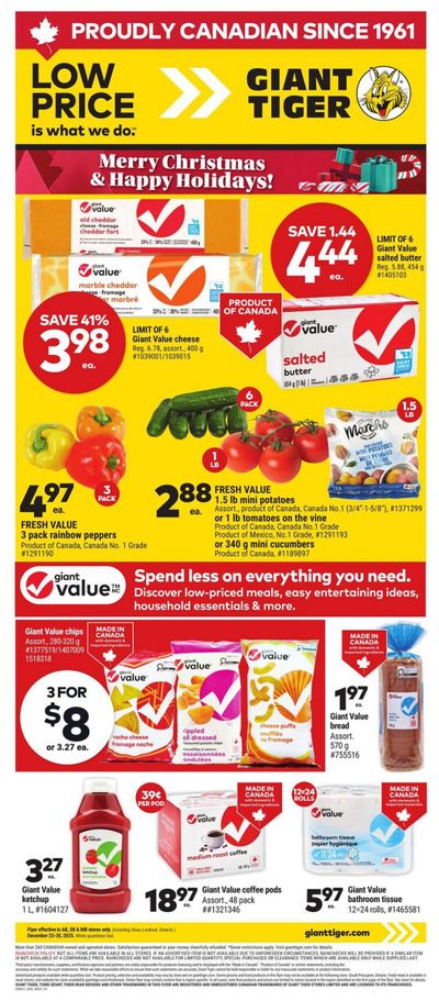 Giant Tiger (West) Flyer December 25 to 30