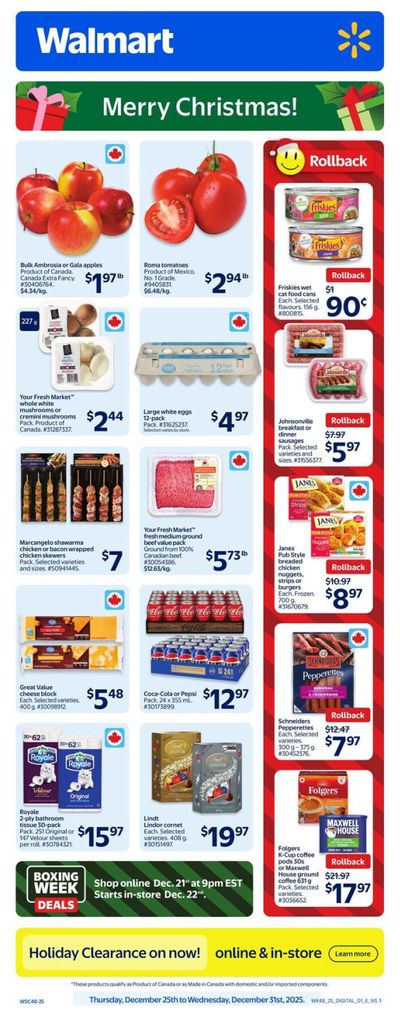 Walmart (Atlantic) Flyer December 25 to 31