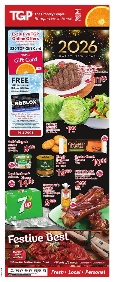 TGP The Grocery People Flyer December 25 to 31