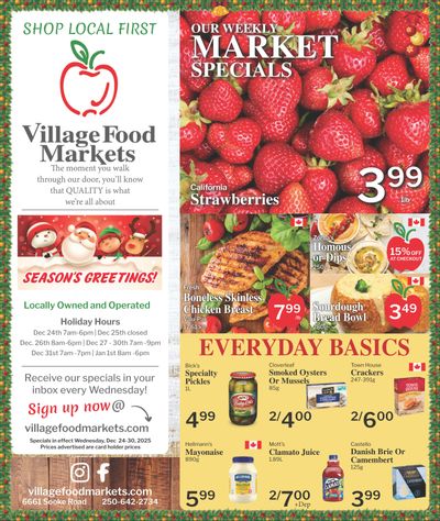 Village Food Markets Flyer December 24 to 30