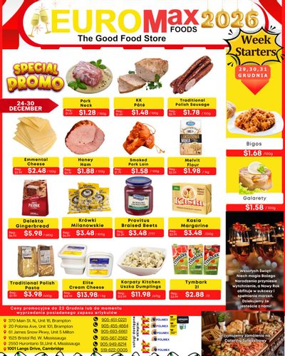 EuroMax Foods Bi-Weekly Flyer December 24 to 30