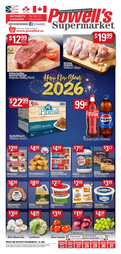 Powell's Supermarket Flyer December 25 to 31