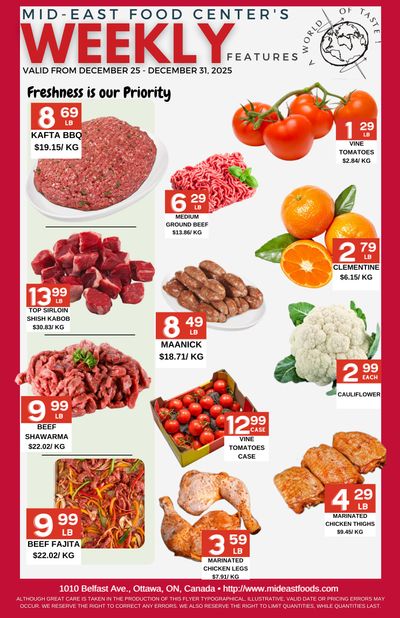 Mid-East Food Centre Flyer December 25 to 31