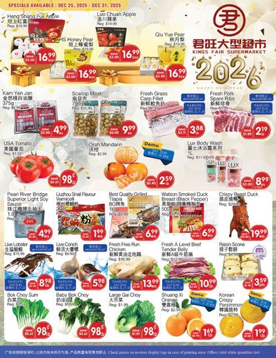 Kings Fair Supermarket Flyer December 25 to 31