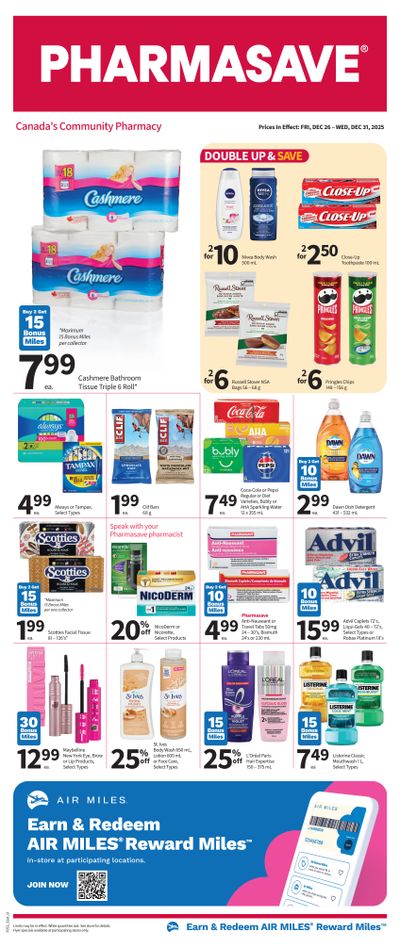 Pharmasave (ON) Flyer December 26 to 31
