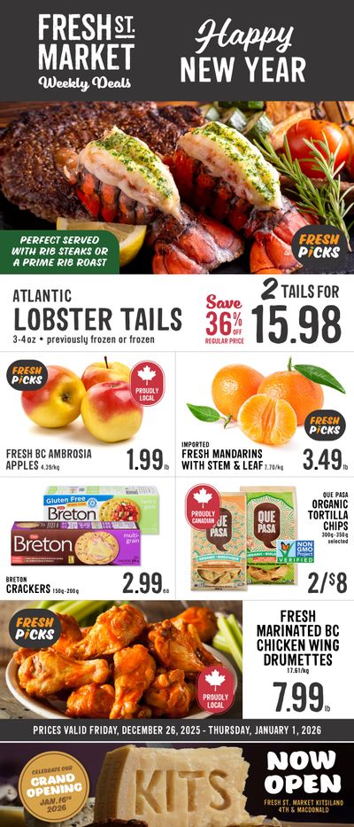 Fresh St. Market Flyer December 26 to January 1