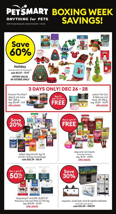 PetSmart Boxing Week Flyer December 26 to January 4