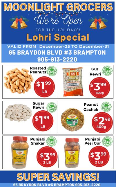 Moonlight Grocers Flyer December 25 to 31