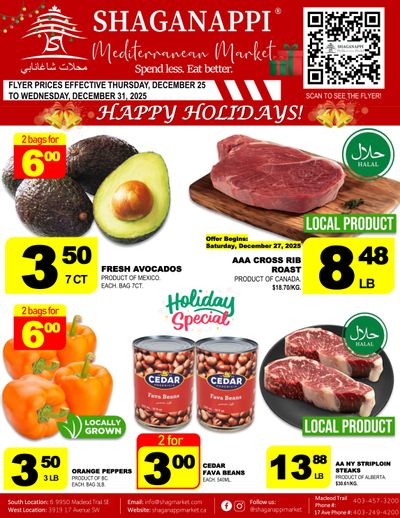 Shaganappi Mediterranean Market Flyer December 25 to 31