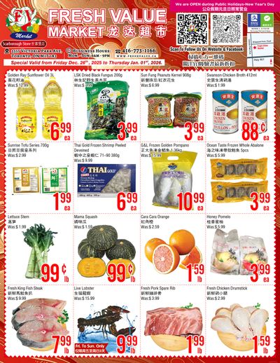 Fresh Value (Scarborough) Flyer December 26 to January 1