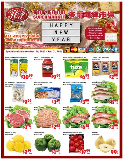 Top Food Supermarket Flyer December 26 to January 1