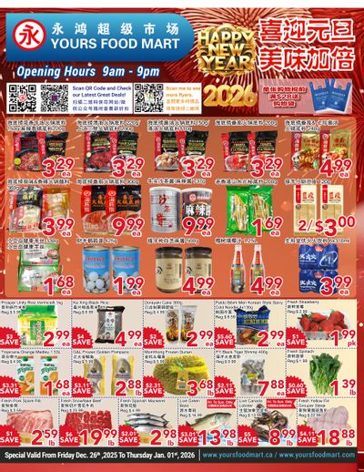 Yours Food Mart Flyer December 26 to January 1