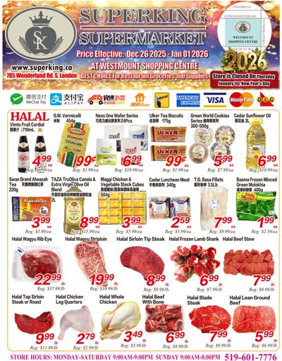 Superking Supermarket (London) Flyer December 26 to January 1
