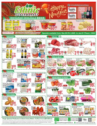 Ethnic Supermarket (Guelph) Flyer December 26 to January 1