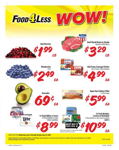 Food 4 Less Weekly Ad & Flyer June 24 to 30