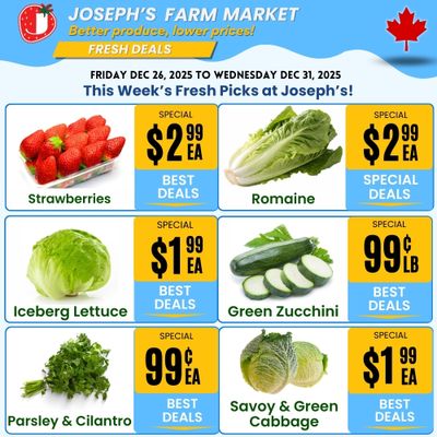 Joseph's Farm Market Flyer December 26 to 31
